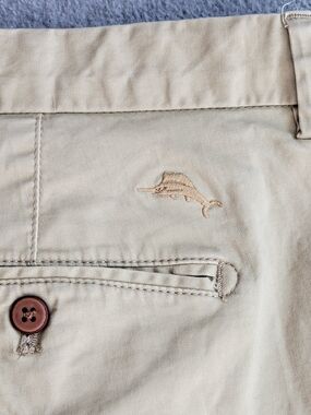 Tommy Bahama Khaki Shorts with Brown Trim Sz 42